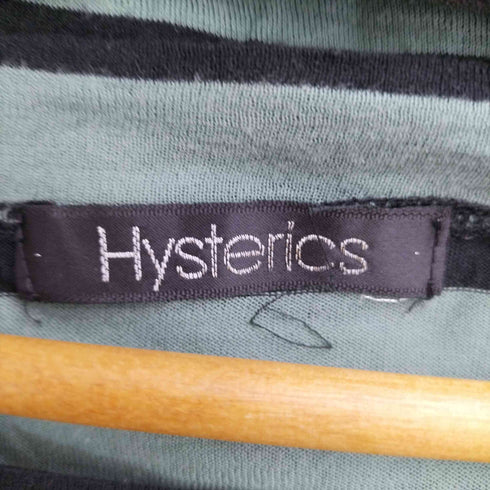 ヒステリックス HYSTERICS 90-00s NO WAVE / HYSTERICS サイドシュリンク ボーダーカットソー Y2K パンク レディース FREE