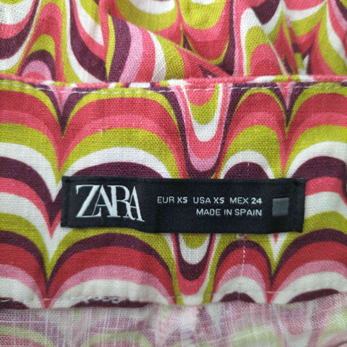 ザラ ZARA リネンレーヨン サイケデリックパンツ レディース JPN:XS