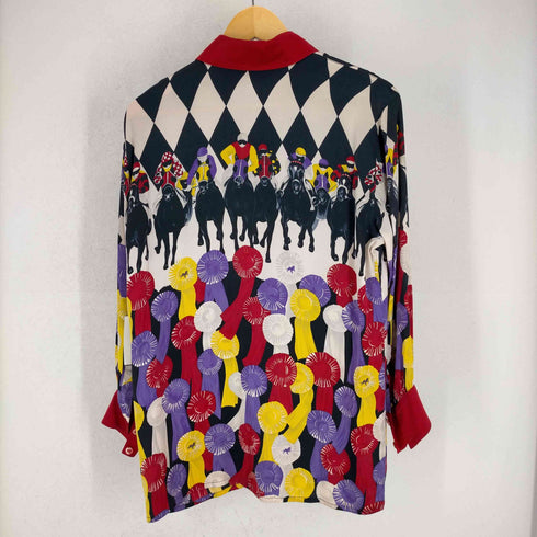 エスカーダ ESCADA MADE IN GERMANY 総柄シルクシャツ レディース JPN:38
