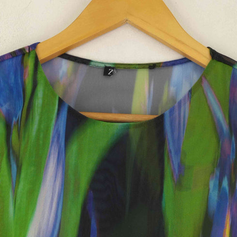 ザラ ZARA FUNKY NIGHT OUT TOP 総柄パワーネットトップス レディース JPN:M