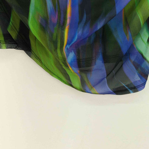 ザラ ZARA FUNKY NIGHT OUT TOP 総柄パワーネットトップス レディース JPN:M