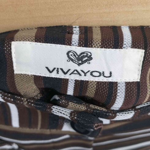 ビバユー VIVA YOU 90s ボタンフライ ボーダーフレアブッシュパンツ レディース JPN:S
