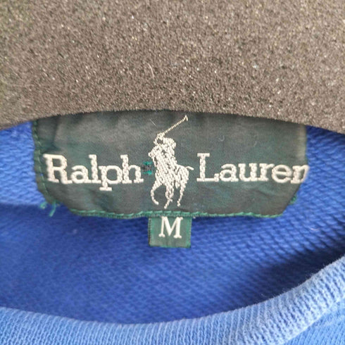 ラルフローレン RALPH LAUREN 緑タグ スモールポニー刺繍 前Vラグランスウェット レディース import:M