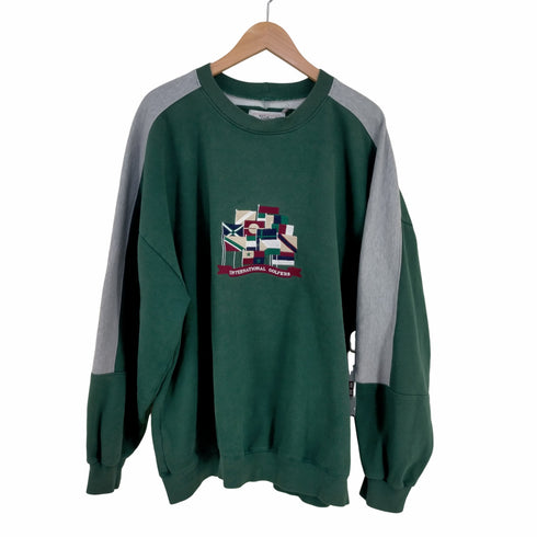 コービン CORBIN INTERNATIONAL GOLFERS ツートン クルーネックスウェット メンズ import:L