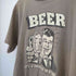 90S MADE IN USA コピーライト入り BEER フロントプリントTシャツ メンズ import:L