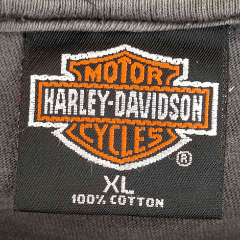 ハーレーダビッドソン HARLEY-DAVIDSON ロゴプリント リメイクTシャツ レディース import:XL