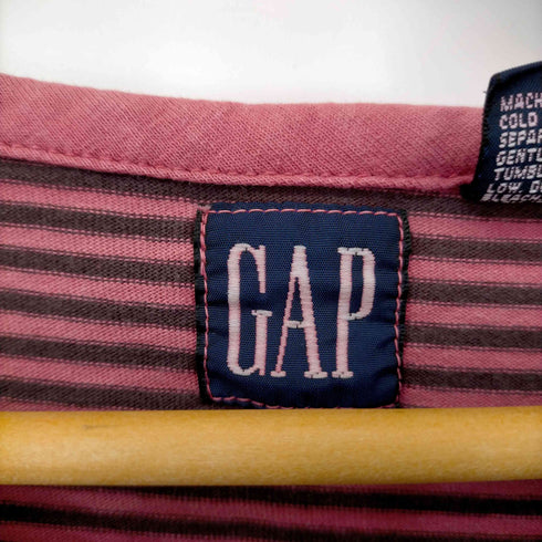 ギャップ Gap 90S MADE IN USA ガーメントダイヘンリーネックボーダーカットソー メンズ import:L