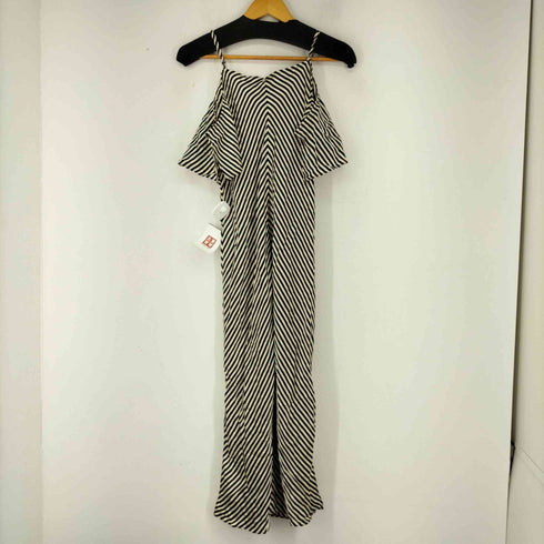 ティーバイアレキサンダーワン T by Alexander Wang バイアスストライプ ノースリーブシルクワンピース レディース UK:6