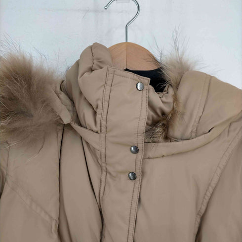 ミッシェルクラン MICHEL KLEIN ラクーンファー ダウンコート レディース 40