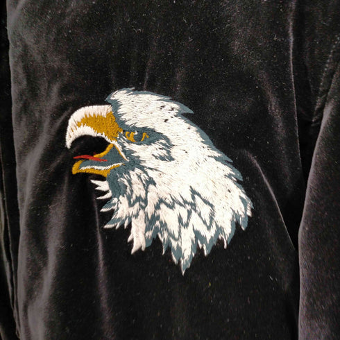 ハーレーダヴィットソン HARLEY DAVIDSON 総刺繍ベロア地スタジャン メンズ JPN:L
