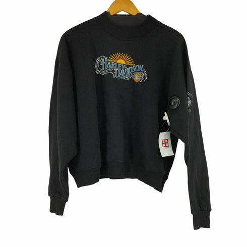 ハーレーダビッドソン HARLEY-DAVIDSON 90s フロントxスリーブプリントスウェット @1998コピーライト HOLOBEK メンズ import:XL