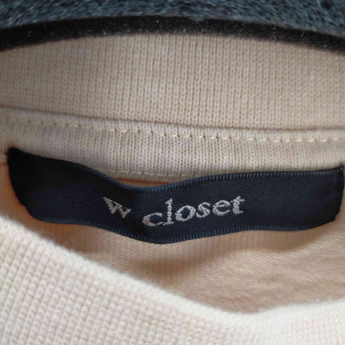 ダブルクローゼット w closet オーバーサイズドTEE ヘビーウェイト レディース ONE SIZE