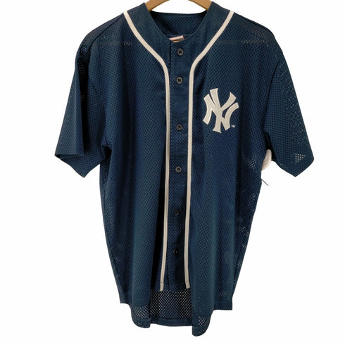 エムエルビー MLB ロゴ刺繍 メッシュ ゲームシャツ メンズ JPN:M