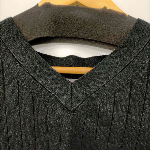 シティー CITY パネル切替Vネックコットンリブニット メンズ