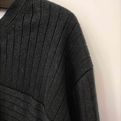 シティー CITY パネル切替Vネックコットンリブニット メンズ