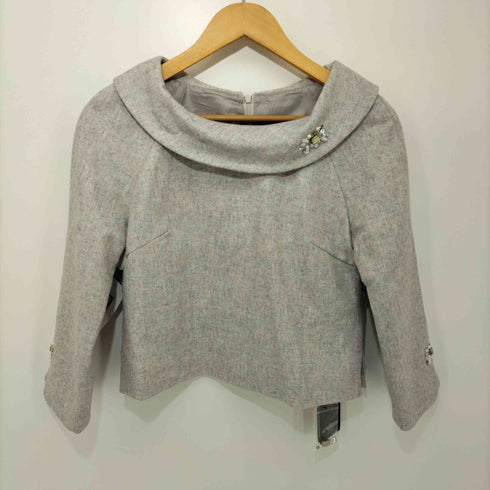 ルイルエブティック RUIRUE BOUTIQUE ビジュー付ロールカラーセットアップスーツ レディース S