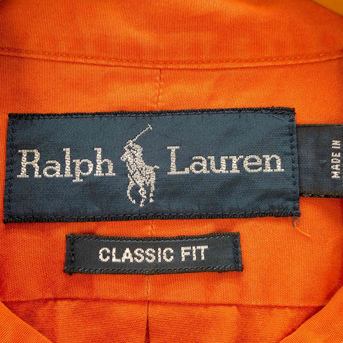 ラルフローレン RALPH LAUREN スモールポニーロゴ刺繍 コットンボタンダウンシャツ CLASSIC FIT メンズ import:L