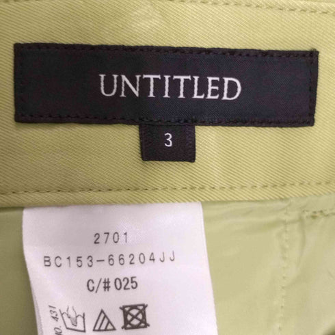 アンタイトル UNTITLED ツイルタック テーパードパンツ レディース JPN:3