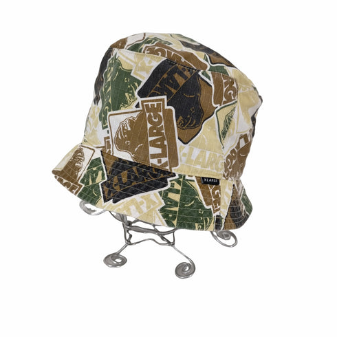 エクストララージ XLARGE 総柄リップストップバケットハット レディース M