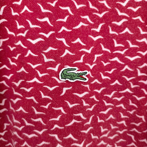 ラコステライブ Lacoste Live ロゴ刺繍総柄鹿の子ポロシャツ レディース 3