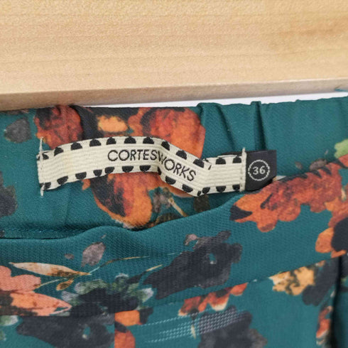 コルテスワークス CORTESWORKS 総柄 2タック スラックス メンズ 36