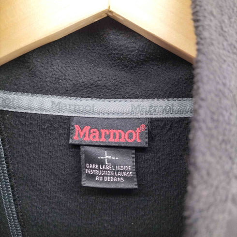 マーモット MARMOT ロゴ刺繍 フルジップ ナイロン切替 フリース ジャケット メンズ import:L