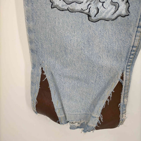 リーバイス Levis ブーツカットリメイク ペイント&ダメージ加工 デニム メンズ W34/L32