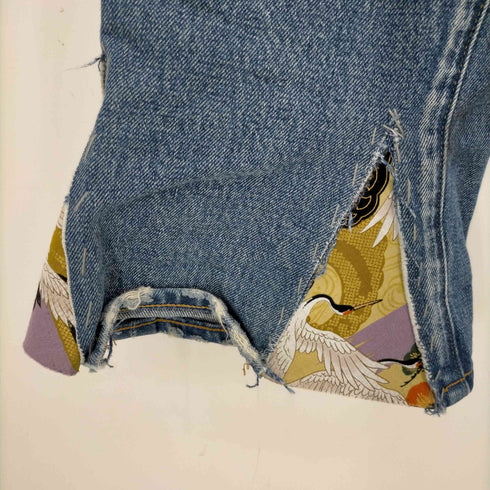 リーバイス Levis ブーツカットリメイク 和柄 カスタムデニム 511スリム メンズ W31/L32