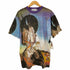 Homme et Femme 総柄 アートTシャツ メンズ