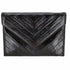 イヴサンローラン Yves Saint Laurent Vステッチ レザークラッチバッグ レディース