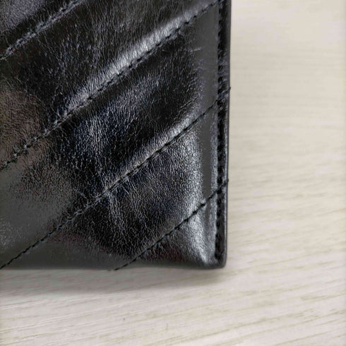 イヴサンローラン Yves Saint Laurent Vステッチ レザークラッチバッグ レディース