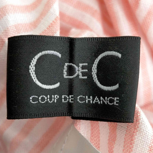 クードシャンス COUP DE CHANCE スキッパー衿リネンブラウス ストライプ レディース JPN:40