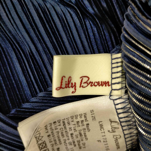 リリーブラウン Lily Brown プリーツゆるカットトップス レディース FREE