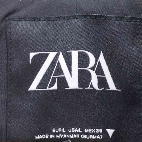 ザラ ZARA チェック チェスターコート ロング ジャケット レディース