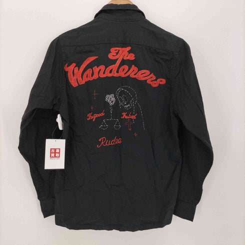 ワコマリア WACKO MARIA RUDEES THE WANDERERS バック チェーンステッチ刺繍 スカル オープンカラー L/S シャツ メンズ JPN:S