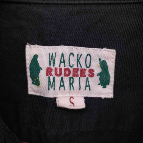 ワコマリア WACKO MARIA RUDEES THE WANDERERS バック チェーンステッチ刺繍 スカル オープンカラー L/S シャツ メンズ JPN:S
