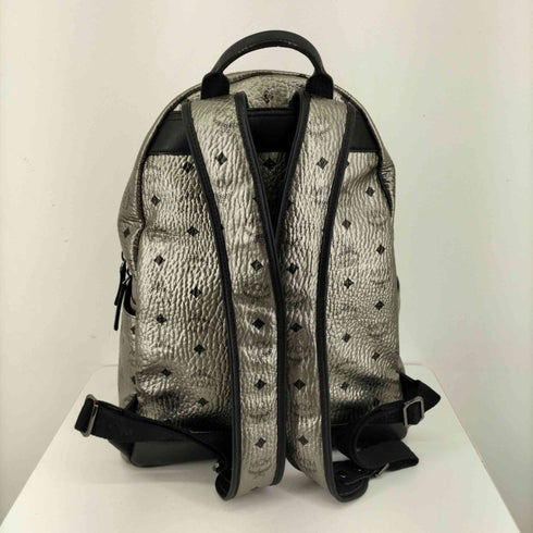 エムシーエム MCM Stark Cyber Flash Medium Backpack Silver メンズ