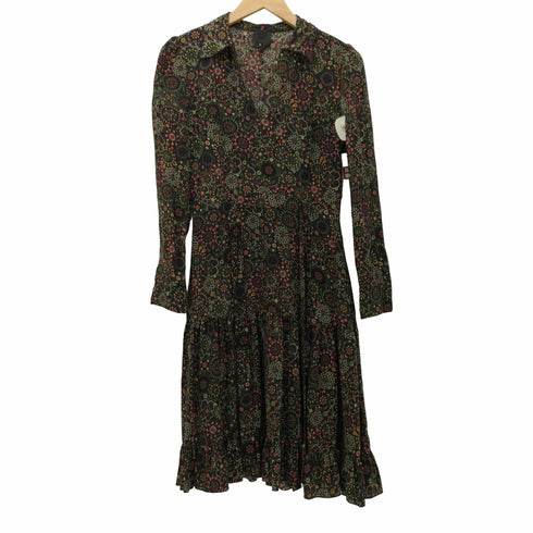 アナスイ ANNA SUI 総シルク 花柄ワンピース レディース JPN:4
