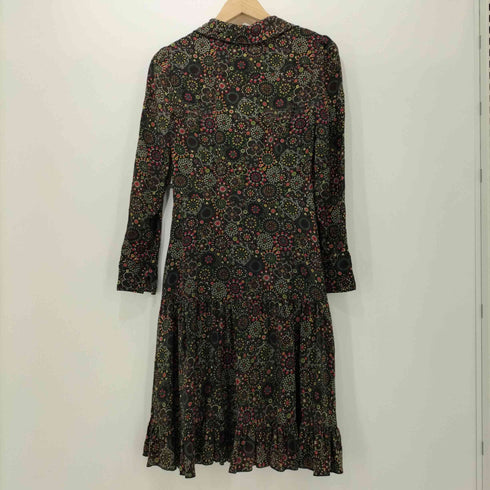 アナスイ ANNA SUI 総シルク 花柄ワンピース レディース JPN:4