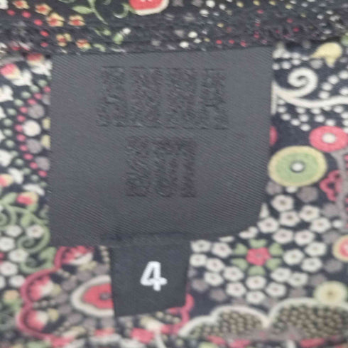 アナスイ ANNA SUI 総シルク 花柄ワンピース レディース JPN:4