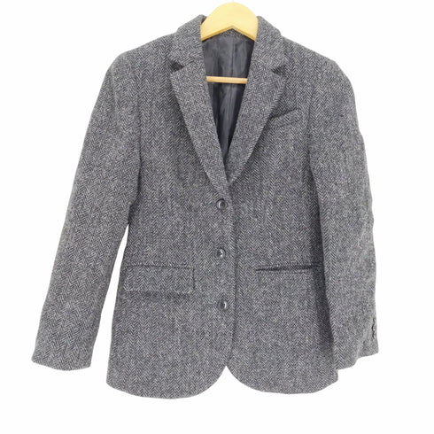 ハリスツイード Harris Tweed 100周年タグ 3B テーラードジャケット レディース 9AR