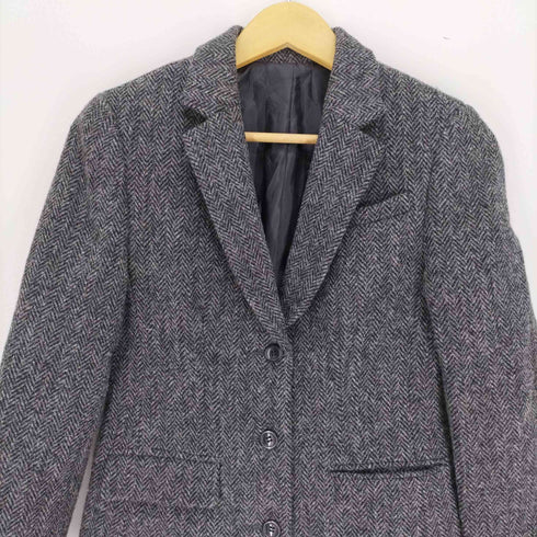 ハリスツイード Harris Tweed 100周年タグ 3B テーラードジャケット レディース 9AR