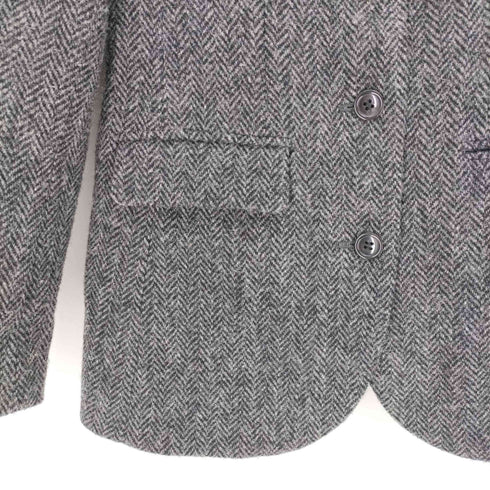 ハリスツイード Harris Tweed 100周年タグ 3B テーラードジャケット レディース 9AR