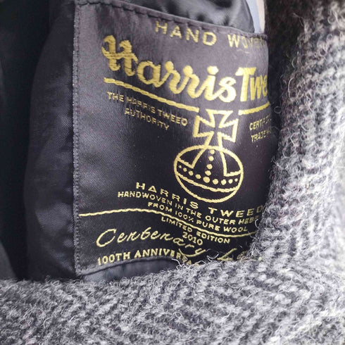 ハリスツイード Harris Tweed 100周年タグ 3B テーラードジャケット レディース 9AR