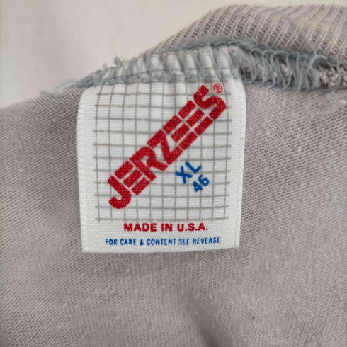 ジャージーズ JERZEES 80-90s USA製 シングルステッチ フロントプリントクルーネックTシャツ メンズ JPN:XL