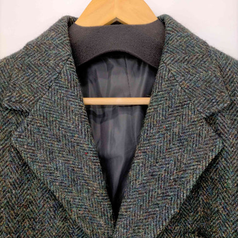 ハリスツイード Harris Tweed 60S ウール ツイード 3Bテーラードジャケット クルミボタン メンズ