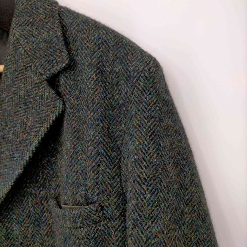 ハリスツイード Harris Tweed 60S ウール ツイード 3Bテーラードジャケット クルミボタン メンズ