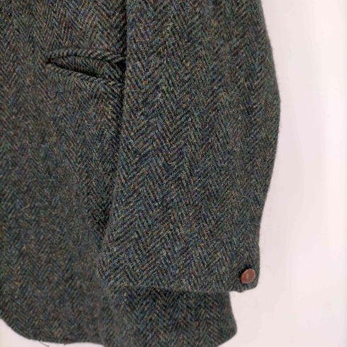 ハリスツイード Harris Tweed 60S ウール ツイード 3Bテーラードジャケット クルミボタン メンズ