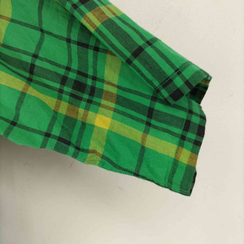 ビームス BEAMS オープンカラーコットン S/S チェックシャツ メンズ JPN:S