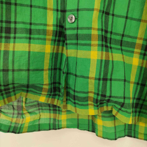 ビームス BEAMS オープンカラーコットン S/S チェックシャツ メンズ JPN:S